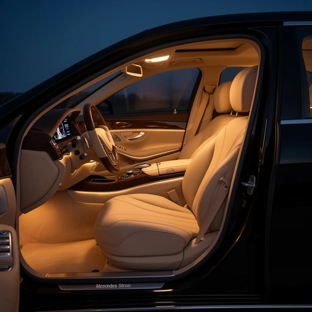 Luxury sedan interior